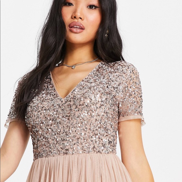 Pink sequin dress - Picture 3 of 6